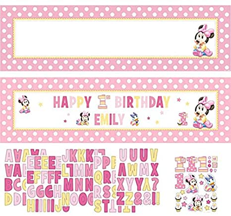 Minnie Mouse Personalize Giant Banner